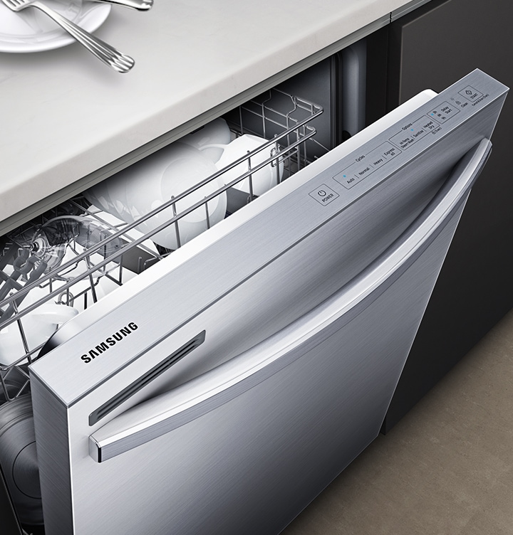 Samsung DW80R2031US 24" Digital Touch Control 55 dBA Dishwasher in S