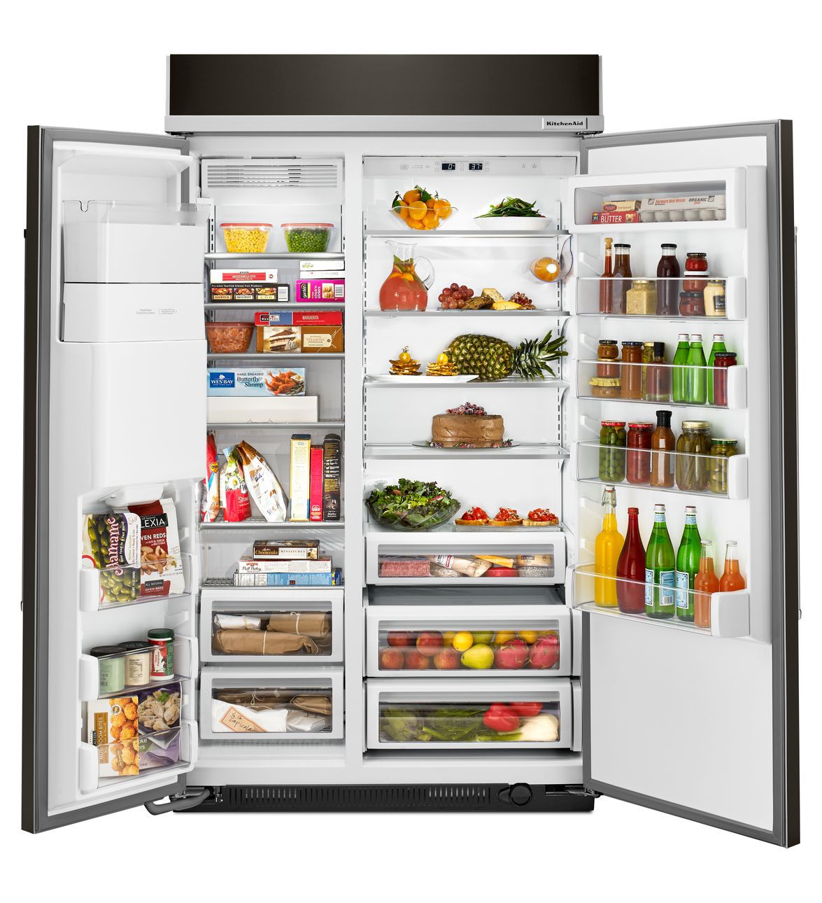 KitchenAid KBSD608EBS 48" 29.5 Cu. Ft. BuiltIn Side by Side Refrige