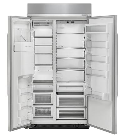 42" KitchenAid 25.5 Cu. Ft. Built-In Side by Side Refrigerator - KBSD602ESS