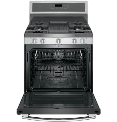 30" GE Profile 5.6 Cu. Ft. Free-Standing Dual Fuel Convection Self-Cleaning Range With Warming Drawer - PC2B940SEJSS