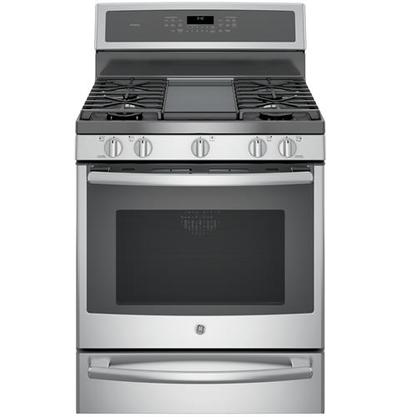 30" GE Profile 5.6 Cu. Ft. Free-Standing Dual Fuel Convection Self-Cleaning Range With Warming Drawer - PC2B940SEJSS