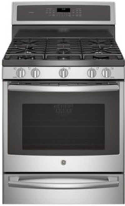 30" GE Profile 5.6 Cu. Ft. Free-Standing Dual Fuel Convection Self-Cleaning Range With Warming Drawer - PC2B940SEJSS