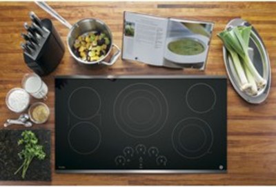 36" GE Profile Electric Cooktop with Built-In Touch Control - PP9036SJSS