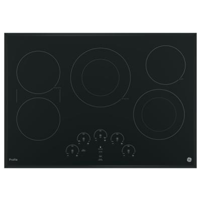 30" GE Profile Electric Cooktop with Built-In Touch Control - PP9030DJBB