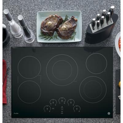 30" GE Profile Electric Cooktop with Built-In Touch Control - PP9030DJBB