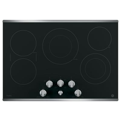 30" GE Profile  Electric Cooktop with Built-In Knob Control - PP7030SJSS