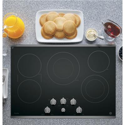 30" GE Profile  Electric Cooktop with Built-In Knob Control - PP7030SJSS