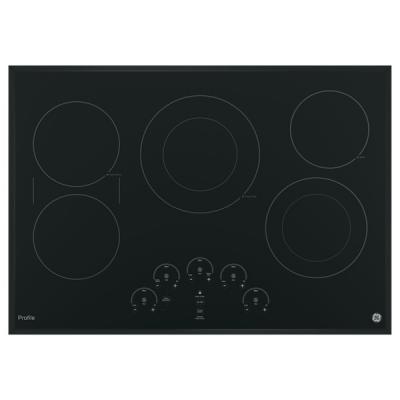 30" GE Profile  Electric Cooktop with Built-In Knob Control - PP7030DJBB