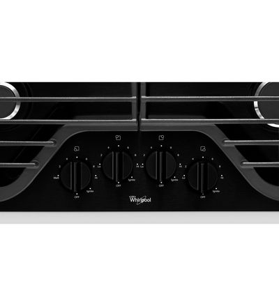 30" Whirlpool® Gas Cooktop with Stainless Steel Finish Knobs - WCG75US0DS