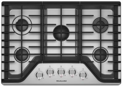 30" Whirlpool®  Gas Cooktop with Multiple SpeedHeat™ Burners - WCG51US0DS
