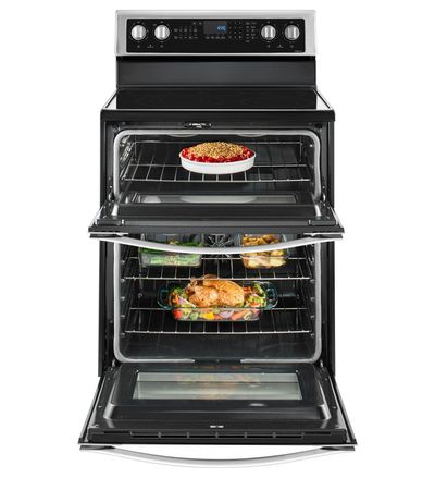 Whirlpool 6.7 Cu. Ft. Electric Double Oven Range with True Convection - YWGE745C0FH