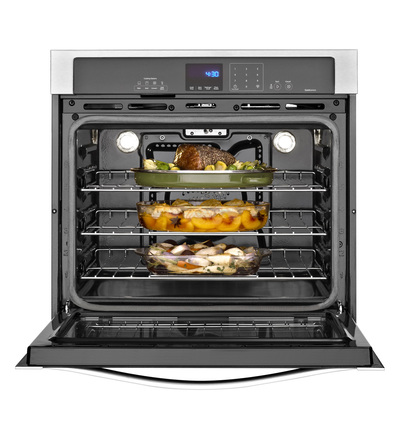 27" Whirlpool Gold® 4.3 cu. ft. Single Wall Oven with True Convection Cooking - WOS92EC7AB