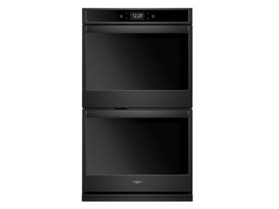 27" Whirlpool 8.6 cu. ft. Smart Double Wall Oven with True Convection Cooking - WOD77EC7HB