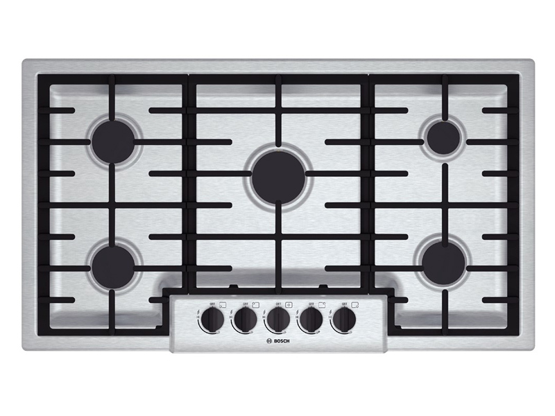 Bosch NGM5655UC 36" Gas Cooktop 500 Series Stainless Steel