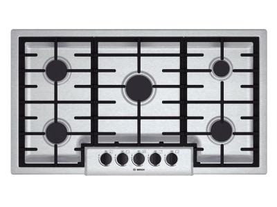 36" Bosch Gas Cooktop 500 Series - Stainless Steel NGM5655UC