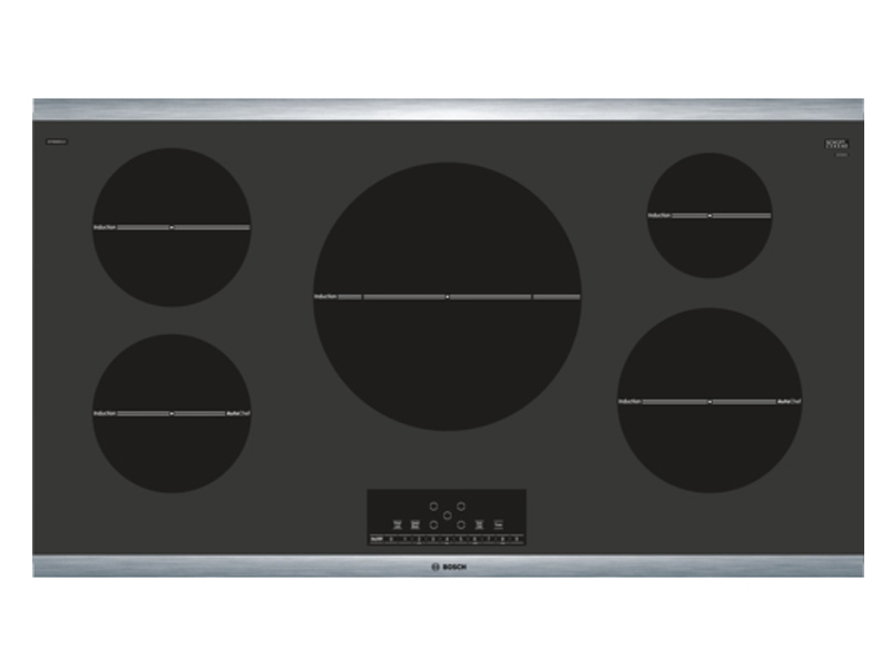 Bosch NIT8668SUC 37" 800 Series Induction Cooktop Black with Stainle