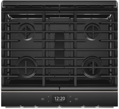30" Whirlpool 5.8 Cu. Ft. Smart Contemporary Handle Slide-in Gas Range with EZ-2-Lift Hinged Cast-iron Grates - WEGA25H0HN