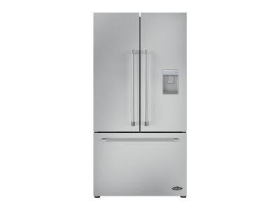 36" DCS Activesmart French Door Brushed Stainless Steel Refrigerator - RF201ACUSX1