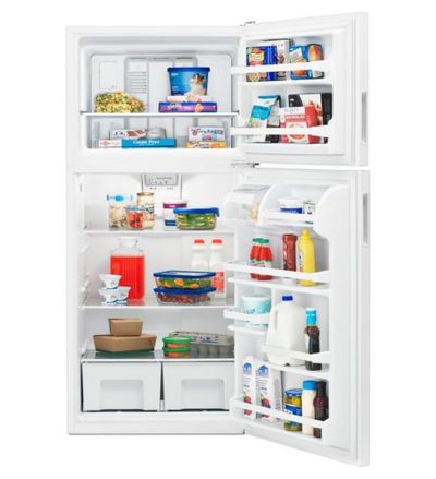 30" Amana 18 Cu. Ft. Top-Freezer Refrigerator With Glass Shelves - ART318FFDS