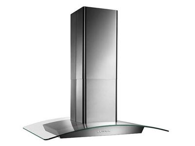 36" Broan Convertible Curved Glass Canopy Island Range Hood - EI5936SS