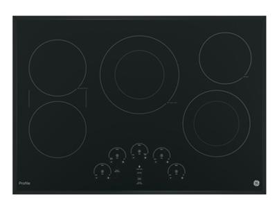 30" GE Profile Electric Cooktop with Built-In Touch Control - PP9030DJBB