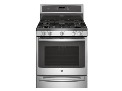 30" GE Profile Free-Standing Gas Convection Self-Cleaning Gas Range with Warming Drawer - PCGB940SEJSS