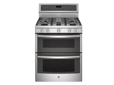 30" GE Profile Free-Standing Double Oven Gas Convection Self-Cleaning Range - PCGB980ZEJSS