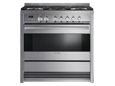 36" Fisher & Paykel Self-Clean Dual Fuel Range OR36SDPWGX1