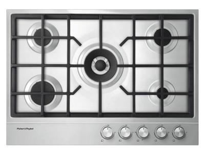 30" Fisher & Paykel Gas on Steel Cooktop 5 Burner - CG305DNGX1