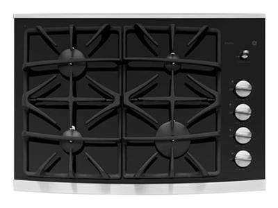 30" GE Profile Built-In Gas-on-Glass Cooktop - JGP940SEKSS