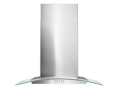 30" Whirlpool Concave Glass Wall Mount Range Hood - WVW51UC0FS