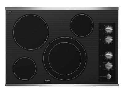 30" Whirlpool Stainless Steel Electric Cooktop G7CE3034XS
