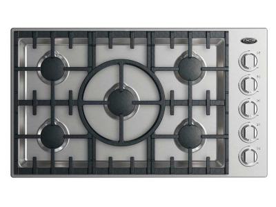 36" DCS Drop-in Cooktop With 5 Burner Halo - CDV2365HN