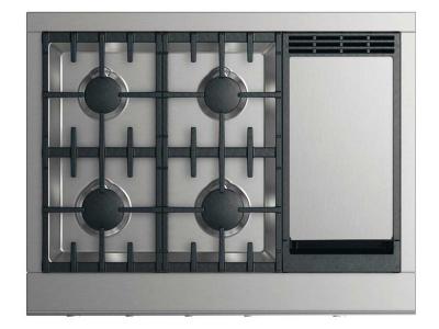 36" DCS Professional Cooktop With 4 Burners And Griddle - CPV2364GDL