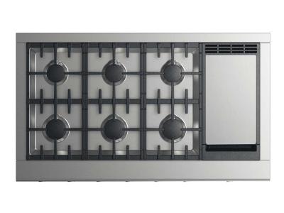 48" DCS Professional Cooktop With 6 Burners And Griddle - CPV2486GDN