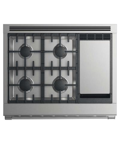 36" DCS 4.8 cu. Ft. Dual Fuel Range With 4 Burners And Griddle - RDV2364GDN