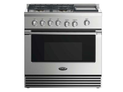 36" DCS 4.8 cu. Ft. Dual Fuel Range With 4 Burners And Griddle - RDV2364GDN