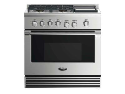 36" DCS 5.3 Cu. Ft. Gas Range With 4 Burners And Griddle - RGV2364GDL