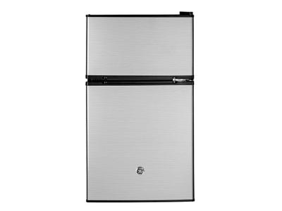 19" GE 3.1 Cu. Ft. Double Door Compact Refrigerator - GDE03GLKLB