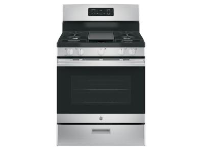 30" GE 5.0 Cu. Ft. Free-Standing Steam Clean Gas Range - JCGBS66SEKSS