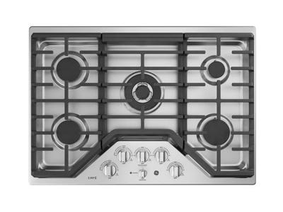 30" Café Built-In Deep Recessed Edge-to-Edge Gas Cooktop - CGP9530SLSS