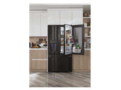 36" GE Profile 22.2 Cu. Ft. Counter-Depth French-Door Refrigerator With Door In Door And Hands-Free Autofill - PYD22KBLTS