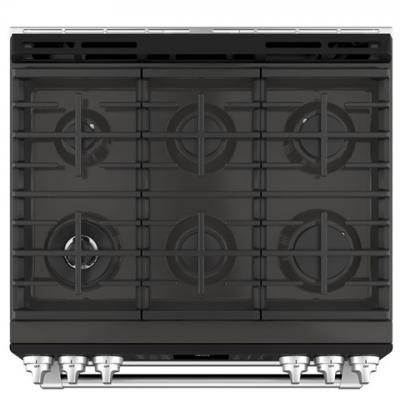 30" Café Slide-In Front Control, Double Oven, 6.7 cu ft (2.4/4.3), Self Clean, True Convection Oven - CCGS995EELDS