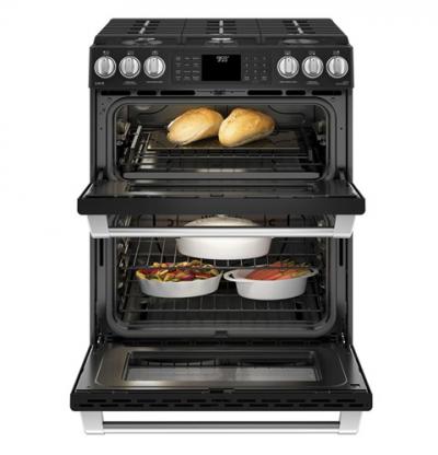 30" Café Slide-In Front Control, Double Oven, 6.7 cu ft (2.4/4.3), Self Clean, True Convection Oven - CCGS995EELDS