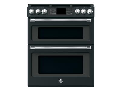 30" Café Slide-In Front Control, Double Oven, 6.7 cu ft (2.4/4.3), Self Clean, True Convection Oven - CCGS995EELDS