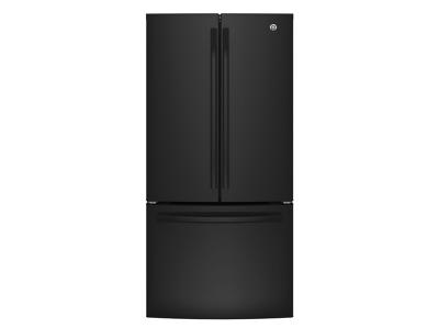 33" GE 18.6 Cu. Ft. Counter Depth French Door Refrigerator With Factory Installed Icemaker - GWE19JGLBB