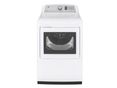 27" GE 7.4 cu. ft. capacity drum electric dryer with HE Sensor Dry - GTD75ECMLWS