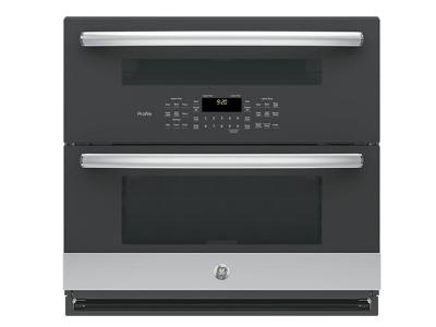 30" GE Profile 5.0 Cu. Ft. Built-In Twin Flex Convection Double Wall Oven - PT9200SLSS