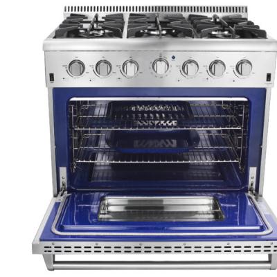 36" ThorKitchen 5.2 Cu. Ft. Pro-style 6 Stainless Steel Burner Gas Range - HRG3618U