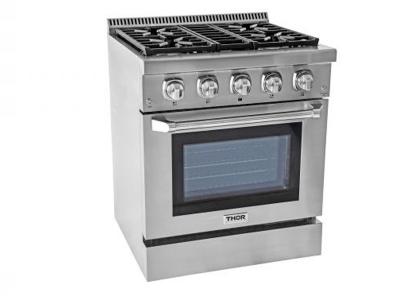 30" Thorkitchen 4.2 Cu. Ft. Professional Gas Range In Stainless Steel - TKG3001U